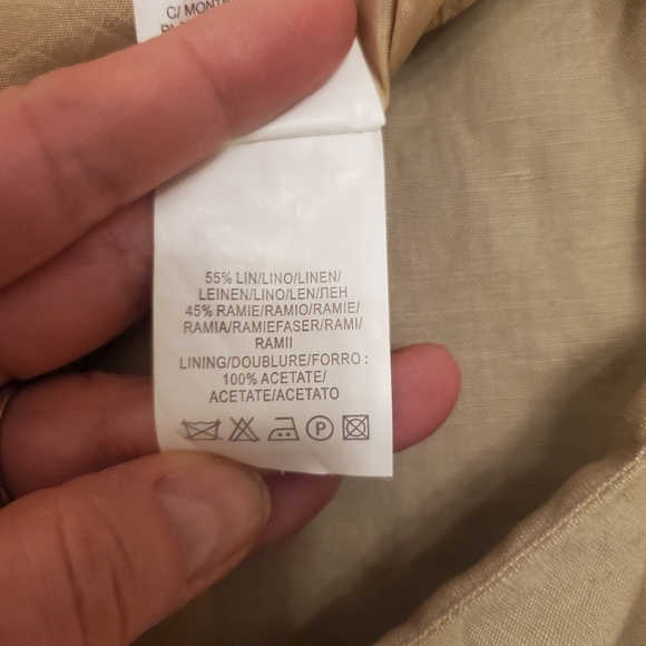 Linen light coat long jacket size 8 - Picture 7 of 8